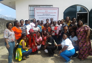 A group of midwives during the International Day of the Midwife.