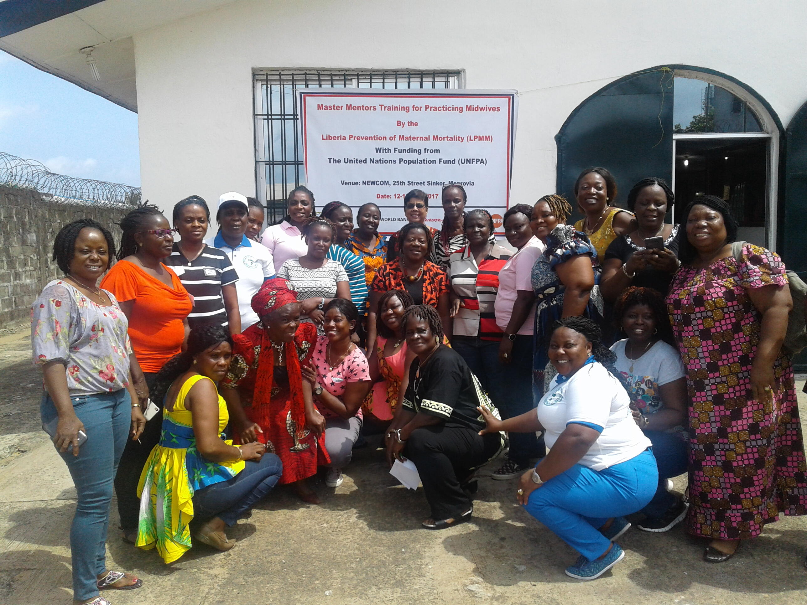 A group of midwives during the International Day of the Midwife.