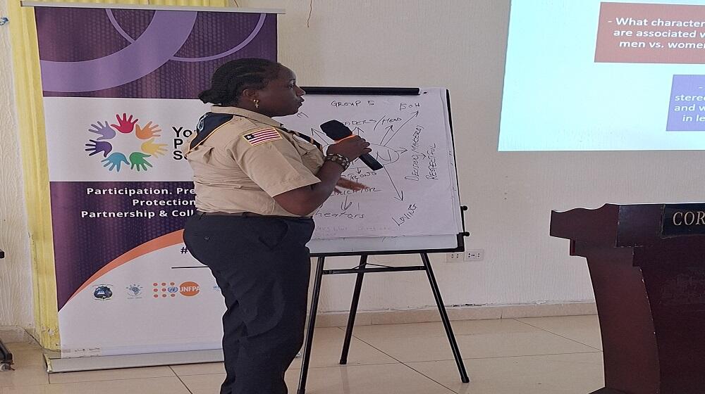 A young woman discusses gender stereotypes in Liberia.