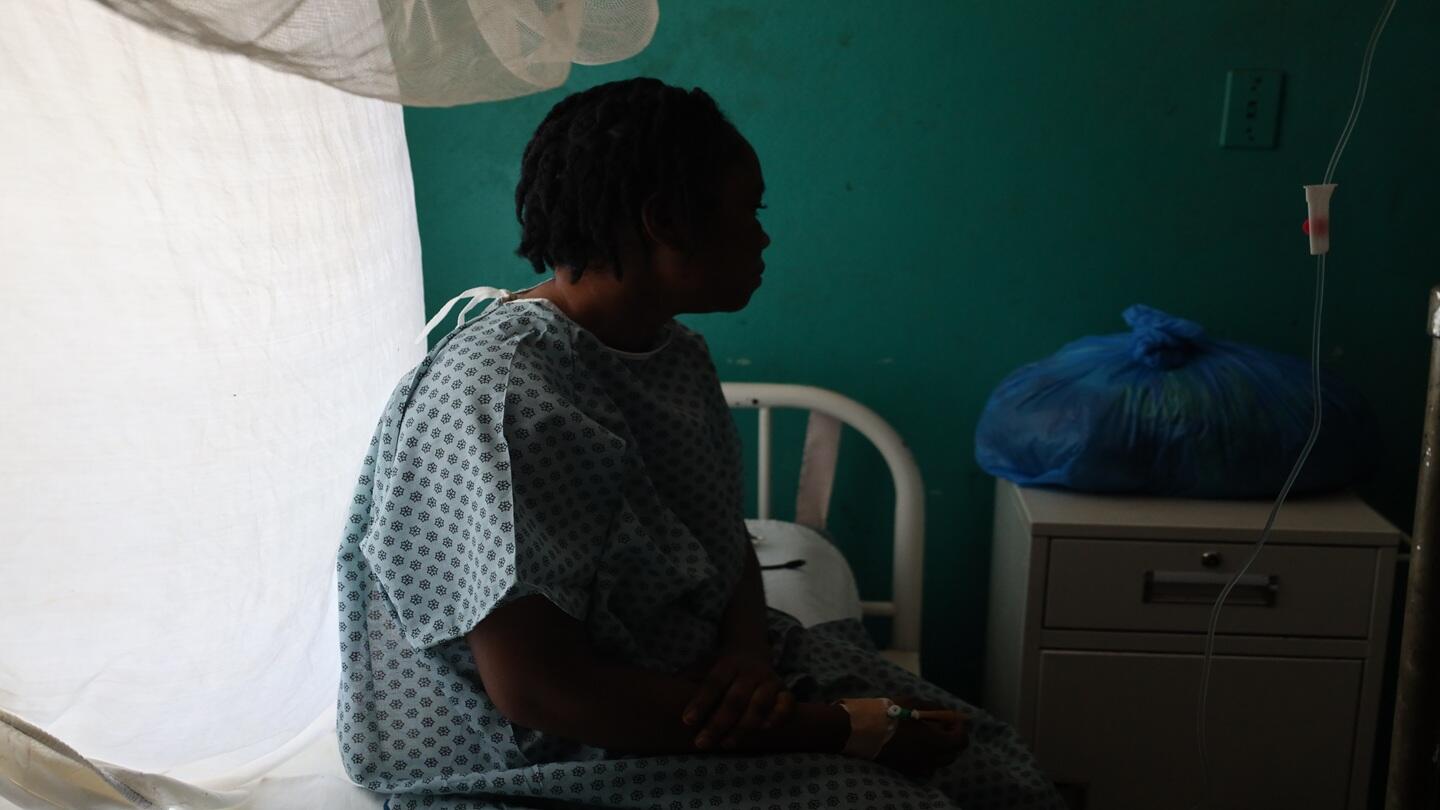 A survivor of obstetric fistula await surgery in 2021.